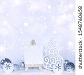 christmas card with snowflakes  ... | Shutterstock . vector #1548760658