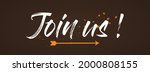 "join us  " vector handwritten... | Shutterstock .eps vector #2000808155