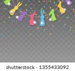 vector horizontally seamless... | Shutterstock .eps vector #1355433092