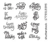 lettering. happy birthday hand... | Shutterstock .eps vector #1775515595