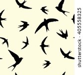 swallow  bird silhouette ... | Shutterstock .eps vector #405558325