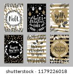 set of christmas greeting cards ... | Shutterstock .eps vector #1179226018