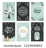 collection of christmas... | Shutterstock .eps vector #1219040842