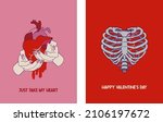valentines day freaky greetings ... | Shutterstock .eps vector #2106197672
