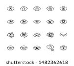 eye flat line icons set. tired... | Shutterstock .eps vector #1482362618