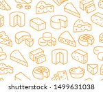 cheese seamless pattern with... | Shutterstock .eps vector #1499631038