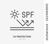 sun uv protection line icon ... | Shutterstock .eps vector #1614463042