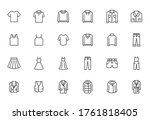 clothing line icon set. dress ... | Shutterstock .eps vector #1761818405