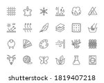 fabric feature flat line icons... | Shutterstock .eps vector #1819407218