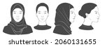 arabian muslim woman wearing... | Shutterstock .eps vector #2060131655