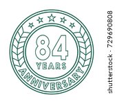 84 years anniversary logo... | Shutterstock .eps vector #729690808