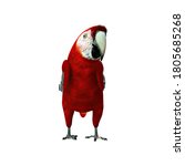 Scarlet Macaw 3d Illustration...