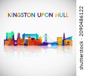 Kingston Upon Hull skyline silhouette in colorful geometric style. Symbol for your design. Vector illustration.