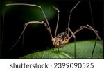 Small photo of The haymaker beetle (Opiliones) is very similar to a spider