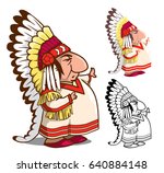 indian chief in feather...