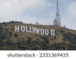 View of the Hollywood Sign from Griffith Park Observatory in Los Angeles