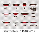 cartoon talking mouth and lips... | Shutterstock .eps vector #1154884612