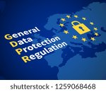 gdpr general data protection... | Shutterstock . vector #1259068468