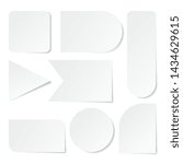 paper stickers. blank white... | Shutterstock . vector #1434629615