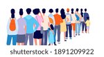 people standing in line.... | Shutterstock .eps vector #1891209922