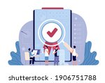 quality control. controlling... | Shutterstock .eps vector #1906751788