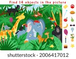 hidden object puzzle. kid... | Shutterstock .eps vector #2006417012