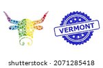 Rainbow Colored Vector Bull...
