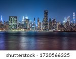 New york city cityscape during...