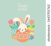 vector easter bunny in egg with ...