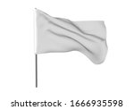 white waving flag template.... | Shutterstock . vector #1666935598