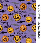 seamless pattern for halloween. ... | Shutterstock .eps vector #482871778