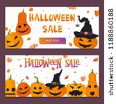 set of halloween sale banners... | Shutterstock .eps vector #1188860188