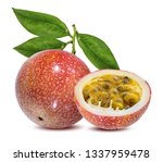 passion fruit isolated on a... | Shutterstock . vector #1337959478