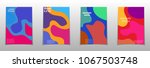 a set of modern abstract cover... | Shutterstock .eps vector #1067503748