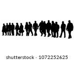 big crowds people on white... | Shutterstock .eps vector #1072252625