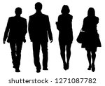 couple of young guy and girl on ... | Shutterstock .eps vector #1271087782