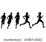 woman athletes on running race... | Shutterstock . vector #1438713632