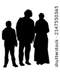 families with little child on... | Shutterstock .eps vector #2147550365