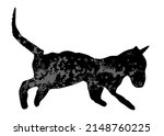 graffiti with a cat pattern on... | Shutterstock . vector #2148760225