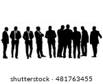 businessman in suit on white... | Shutterstock .eps vector #481763455
