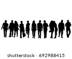 big crowds people on white... | Shutterstock .eps vector #692988415