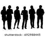 big crowds people on white... | Shutterstock .eps vector #692988445