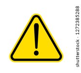 simple yellow warning mark on... | Shutterstock .eps vector #1272385288