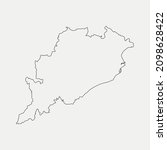 map of odisha   india region... | Shutterstock .eps vector #2098628422