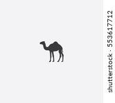 Camel Icon Silhouette Vector...