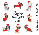 Greeting Card For 2018. Happy...