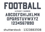 sport style font. football... | Shutterstock .eps vector #1323883508