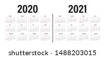 calendar 2020 and 2021 template.... | Shutterstock .eps vector #1488203015