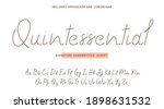 handwritten font script with... | Shutterstock .eps vector #1898631532