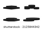 black podium mockup in round... | Shutterstock .eps vector #2125844342